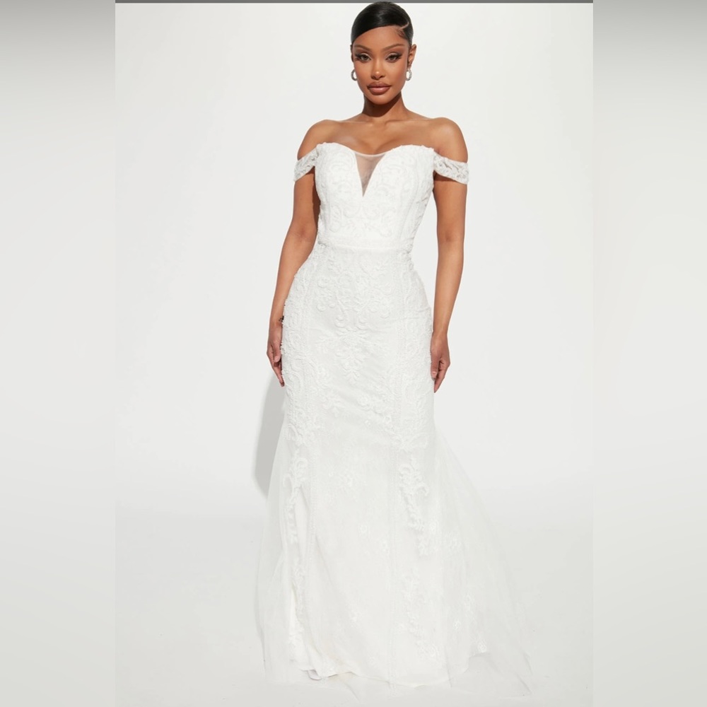 Beaded wedding gown